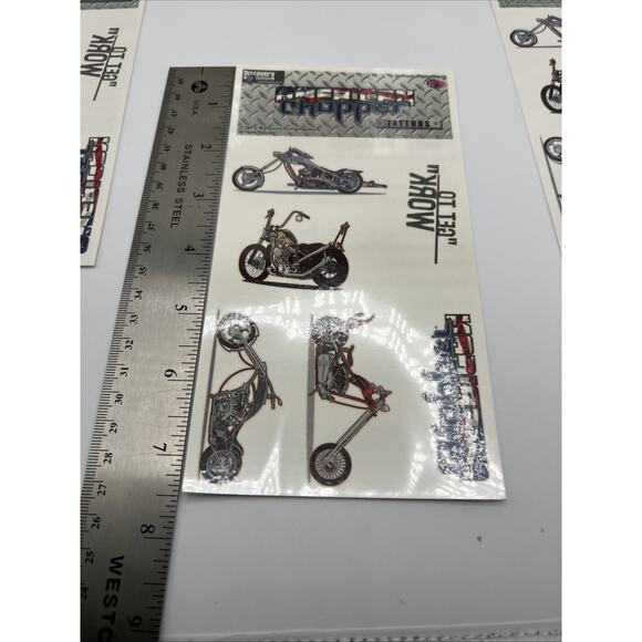 Neo Discovery American Chopper Motorcycle Temporary Tattoos Harley 5 Sheets - Picture 13 of 15